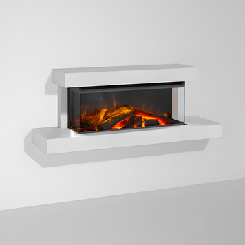 Трехсторонний электрокамин La Nordica LUMEN 870 с обогревом (с рамкой CHALK) 3005740 CHALK фото