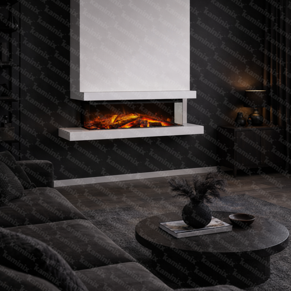 Трехсторонний электрокамин La Nordica LUMEN 870 с обогревом (с рамкой CHALK) 3005740 CHALK фото