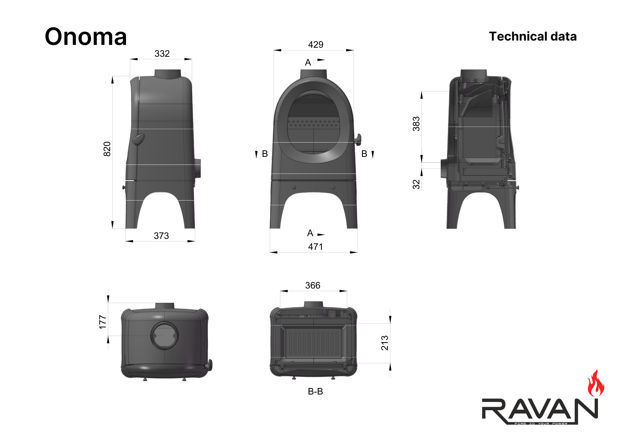 Креслення печі Ravan Savana