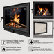 Чавунні дверцята Iron Fire Neil 575x495 мм для каміна/барбекю з вогнетривким склом Robax 1249 фото 6