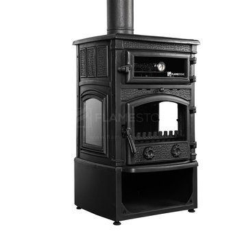 Чавунна піч-камін FLAME STOVE SIRIUS MAXI STYLE на дровах 15 кВт з духовкою FS-011ST фото