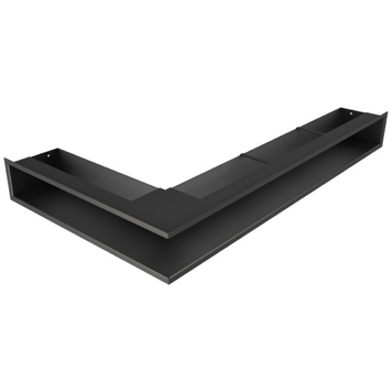 Кутова вентиляційна решітка для каміна SAVEN Loft Angle 95х800х450 права (чорний) LOFT/NP/9,5/80/45/BL фото