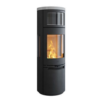 Сталева піч-камін Heta Scan-Line 900B side windows з духовкою 6,8 кВт на дровах (Soapstone top) 8059-022354/KON0120 фото