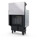 Сталева камінна топка DEFRO HOME INTRA SM G SLIM 6 кВт з гільйотиною(чорний шамот) KOM-IN-SM-SLIM-G-black clam фото 1