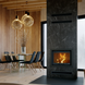 Сталева камінна топка DEFRO HOME INTRA SM G SLIM 6 кВт з гільйотиною(чорний шамот) KOM-IN-SM-SLIM-G-black clam фото 2