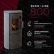Сталева піч-камін Heta Scan-Line 800 6,8 кВт на дровах (Soapstone) 80450000/KON1200 фото 5