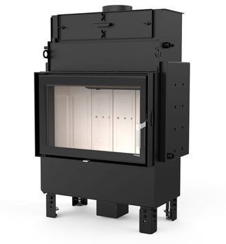 Стальная каминная топка с водяным контуром Defro Home NAVI ME 17 кВт (белый шамот) KOM-NA-ME-white clam фото