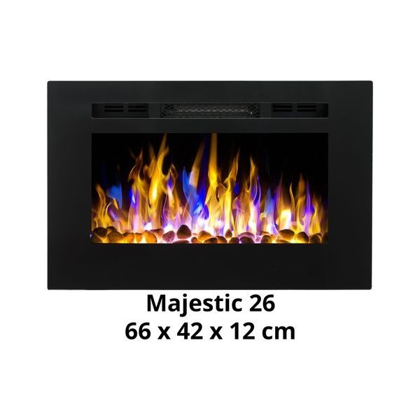 Настенный электрокамин AFLAMO Majestic 36 с обогревом (белый) Majestic 36 фото