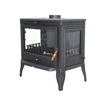 Чавунна піч-камін FLAME STOVE RETRO LUX на дровах 9 кВт FS-042 фото