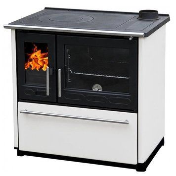 Опалювально-варильна піч PLAMEN 850 GLAS 8 кВт (біла) 5190 фото