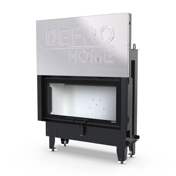 Стальная каминная топка DEFRO HOME IMPULS LA G 12 кВт с гильотиной (белый шамот) KOM-IMP-LA-G-white clam фото
