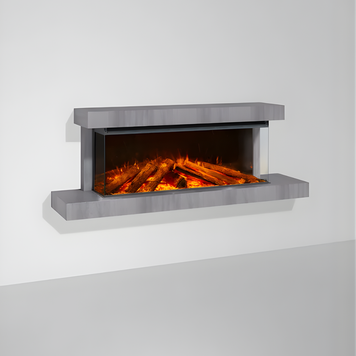 Трехсторонний электрокамин La Nordica LUMEN 1200 с обогревом (с рамкой STONE) 3005741 STONE фото