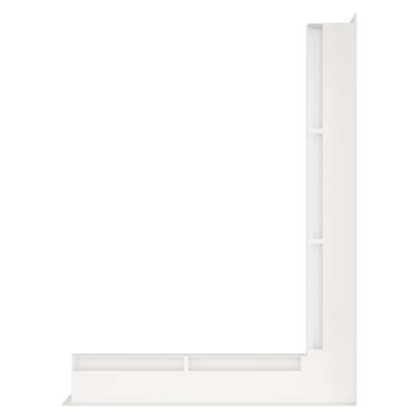Кутова вентиляційна решітка для каміна SAVEN Loft Angle 60х800х600 права (білий) Loft/NP/6/80/60/W фото