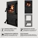 Чугунная дверца Iron Fire Fiona 305х510 мм для печи/барбекю с огнеупорным стеклом Robax 1132 фото 6
