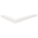 Кутова вентиляційна решітка для каміна SAVEN Loft Angle 60х800х600 права (білий) Loft/NP/6/80/60/W фото 1
