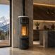 Стальная печь-камин Heta Scan-Line 900B side windows с духовкой 6,8 кВт на дровах (Limestone top Glass door) 8059-022354/KON9190/KON0190 фото 2