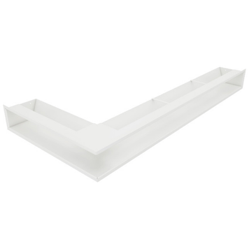 Кутова вентиляційна решітка для каміна SAVEN Loft Angle 95х950х450 права (білий) LOFT/NP/9,5/95/45/W фото