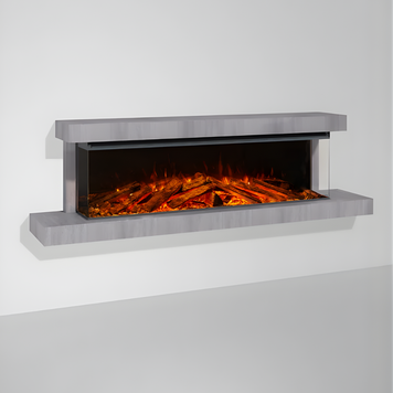 Трехсторонний электрокамин La Nordica LUMEN 1600 с обогревом (с рамкой STONE) 3005742 STONE фото