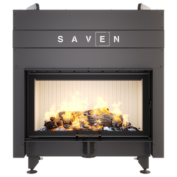 Сталева камінна топка SAVEN Energy Up 90&times;50 19 кВт ECO з гільйотиною SE/90/50/UP фото