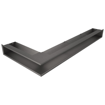 Кутова вентиляційна решітка для каміна SAVEN Loft Angle 95х950х450 права (графіт) LOFT/NP/9,5/95/45/G фото