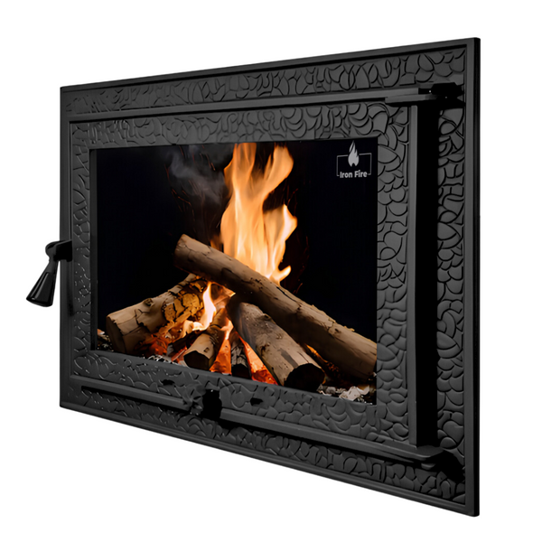Чугунные дверцы Iron Fire Magnus 700x500 мм для камина/барбекю с огнеупорным стеклом Robax 1250 фото