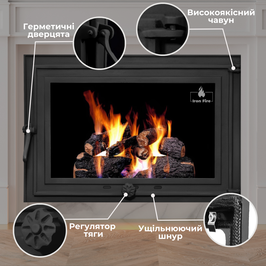 Преимущества дверцы Iron Fire Adam