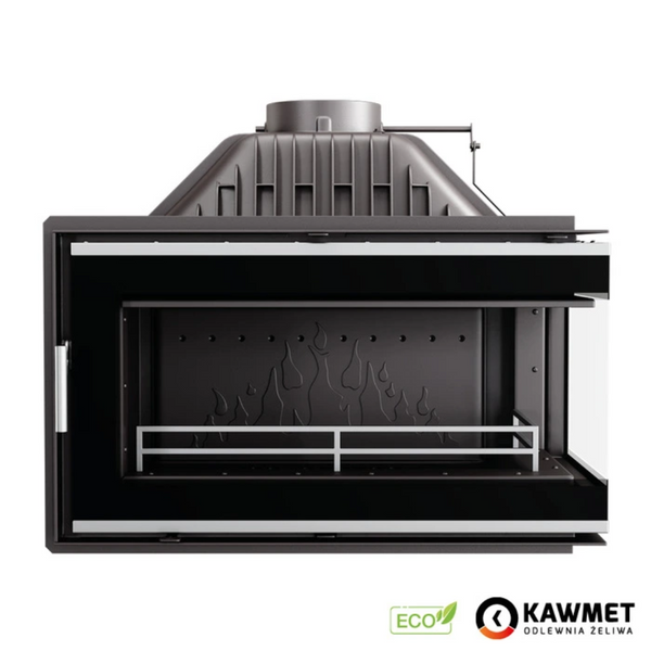 Чугунная каминная топка KawMet W16 13,5 кВт с правым боковым стеклом KAW-MET W16 PB 13.5KW/EСO фото