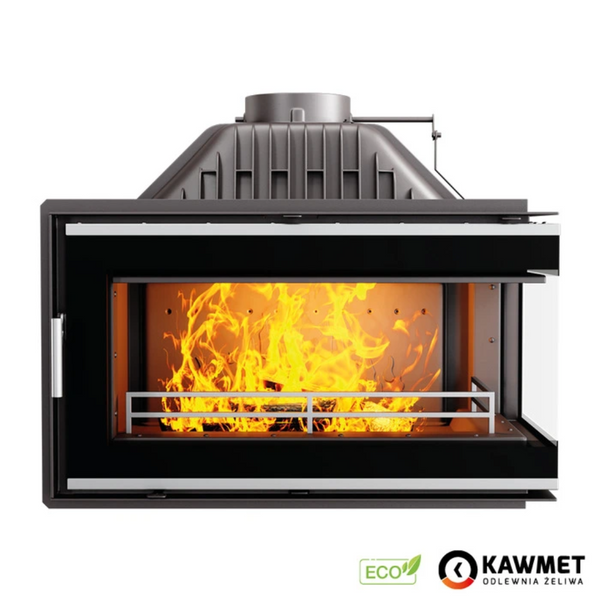 Чугунная каминная топка KawMet W16 13,5 кВт с правым боковым стеклом KAW-MET W16 PB 13.5KW/EСO фото