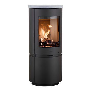 Сталева піч-камін Heta Scan-Line 8 cast 4,7 кВт на дровах (Black soapstone top) 80560000/KON1101/KON9090 фото