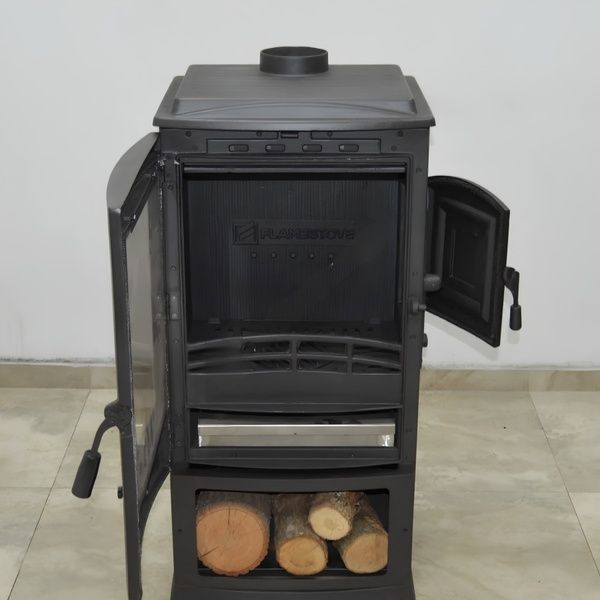 Чугунна піч-камін FLAME STOVE LODI з бічними дверцятами 5 кВт FS-205YK фото