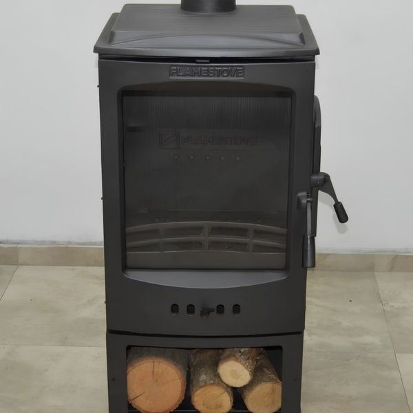 Чугунна піч-камін FLAME STOVE LODI з бічними дверцятами 5 кВт FS-205YK фото