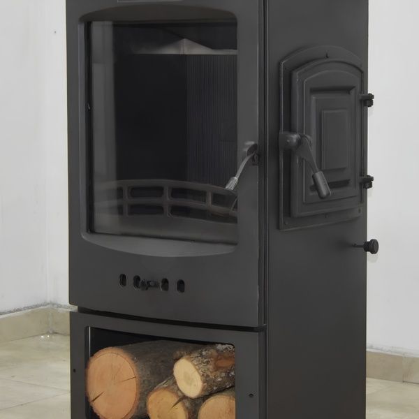 Чугунна піч-камін FLAME STOVE LODI з бічними дверцятами 5 кВт FS-205YK фото