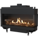 Газовая каминная топка Kratki LEO 100 BS LPG 9,2 кВт с правым угловым стеклом LEO/P/100/G31/37MBAR фото 3