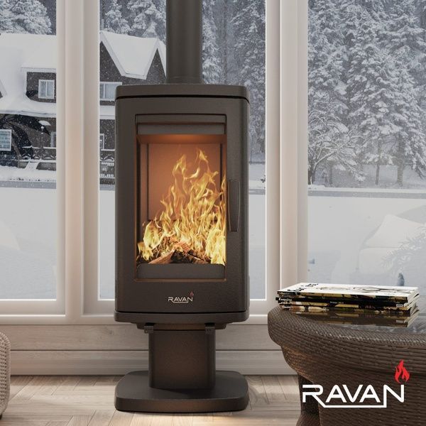 Чавунна піч камін Ravan Elis 10 кВт на дровах 5293 фото