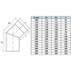 Дымоходное колено из нержавеющей стали Вент Устрий AISI 201 0,6 мм/45&deg;/140 мм 188в фото 2