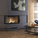 Стальная каминная топка DEFRO HOME IMPULS ME BL 10 кВт (черный шамот) KOM-IMP-ME-BL-black clam фото 2