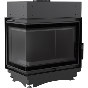 Чугунная каминная топка KRATKI MAJA PW 12 BS DECO 8 кВт с водяным контуром/левое кутовое стекло MAJA/PW/BL/12/BS/W/DECO фото