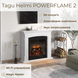 Каминокомплект Tagu HELMI PowerFlame 2 с обогревом (белый) FM463-WH1 фото 7