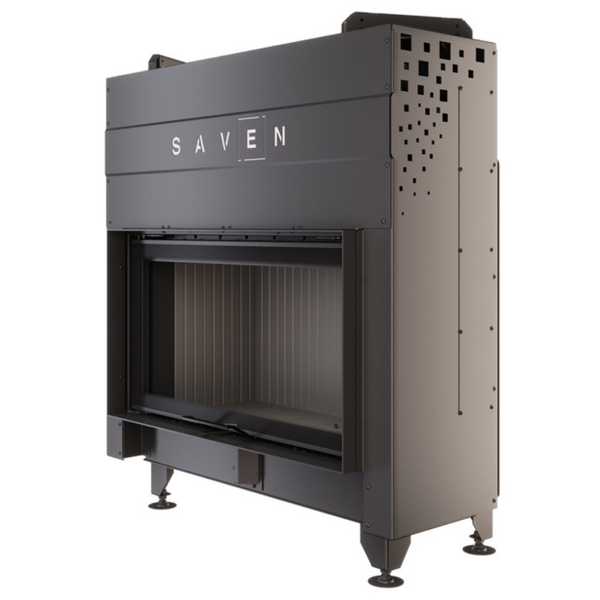 Сталева камінна топка SAVEN Energy Up 90&times;50 19 кВт ECO з гільйотиною (чорний шамот) SE/90/50/UP/BL фото