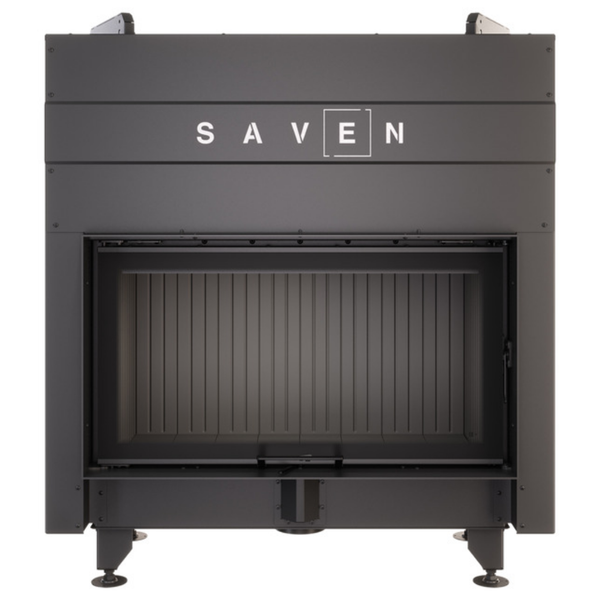 Сталева камінна топка SAVEN Energy Up 90&times;50 19 кВт ECO з гільйотиною (чорний шамот) SE/90/50/UP/BL фото