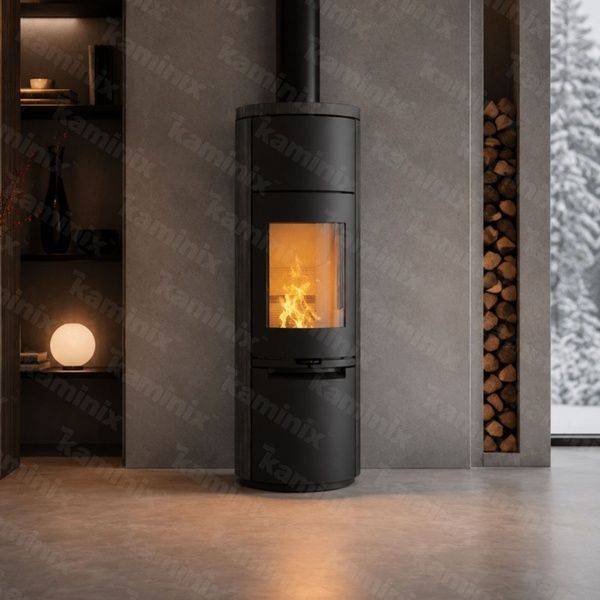 Теплоаккумулирующая печь-камин Heta Scan-Line 900S 6,8 кВт на дровах (Blackwood) 8059-019425/KON1802 фото