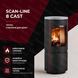 Стальная печь-камин Heta Scan-Line 8 cast 4,7 кВт на дровах (Red soapstone top) 80560000/KON1101/KON9092 фото 4
