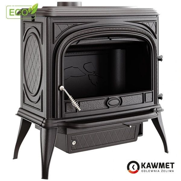 Чавунна піч-камін KAWMET Premium NIKA S5 ECO 11.3 кВт на дровах S5 фото