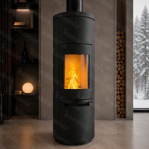 Теплоаккумулирующая печь-камин Heta Scan-Line 900S 6,8 кВт на дровах (Blackwood top) 8059-019425/KON0180 фото