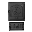 Комплект чугунных дверец Iron Fire Style 35 WG 350х390 мм для камина/барбекю + поддувальная Style 35 315х180 мм
