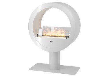 Підлоговий біокамін Infire INCYRCLE STAND 2SIDE з обігрівом (білий) 5906138938220 фото