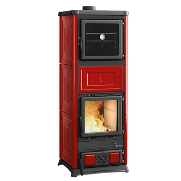 Чугунная печь-камин La Nordica NOVA FORNO Bordeaux 11,8 кВт с конфоркой и духовкой на дровах 3003220 фото