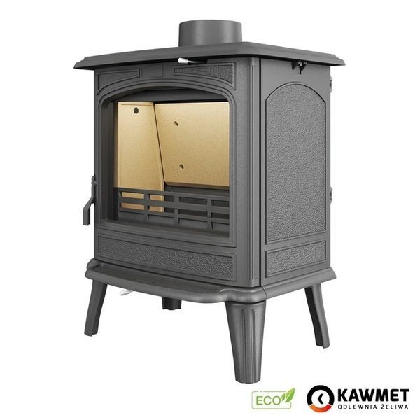 Чугунная печь-камин KAWMET Premium ARTEMIDA S18 ECO 6.5 кВт на дровах S18 фото