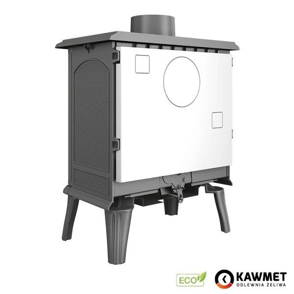 Чугунная печь-камин KAWMET Premium ARTEMIDA S18 ECO 6.5 кВт на дровах S18 фото