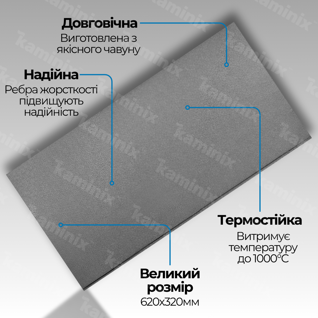 Переваги чавунної плити Булат